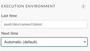 Execution environment section.