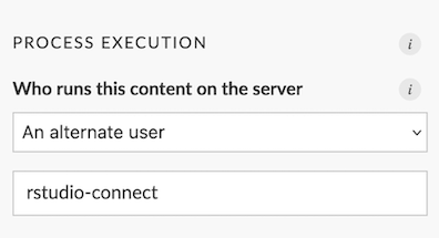 Alternate RunAs user configuration.