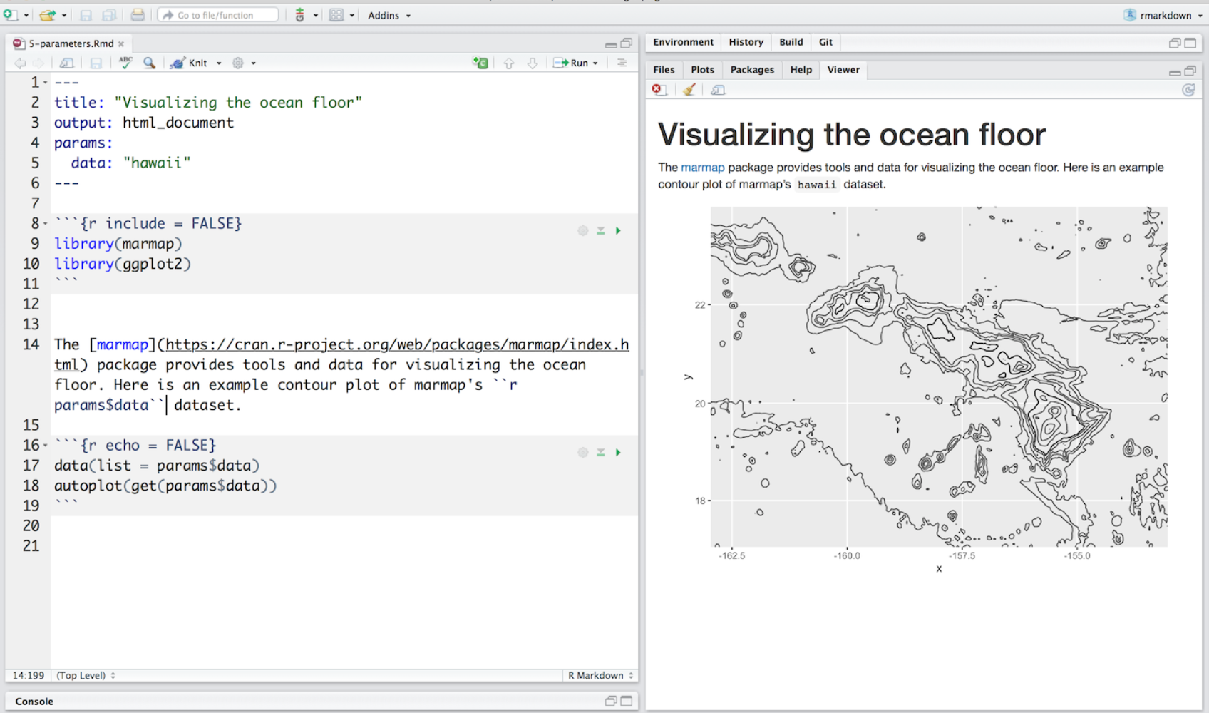 RStudio IDE Report Development.