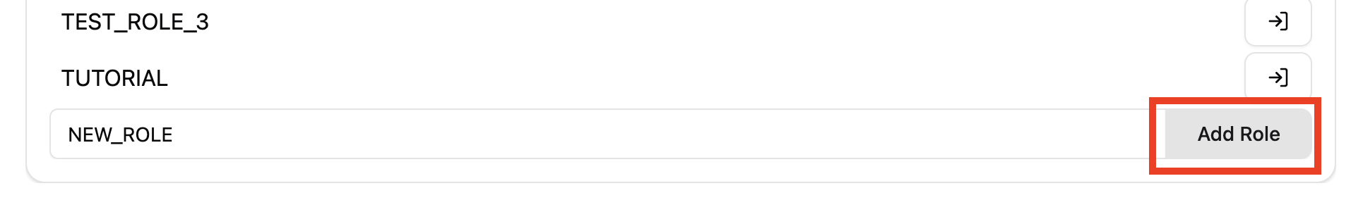 Manually specifying a role for a Snowflake account