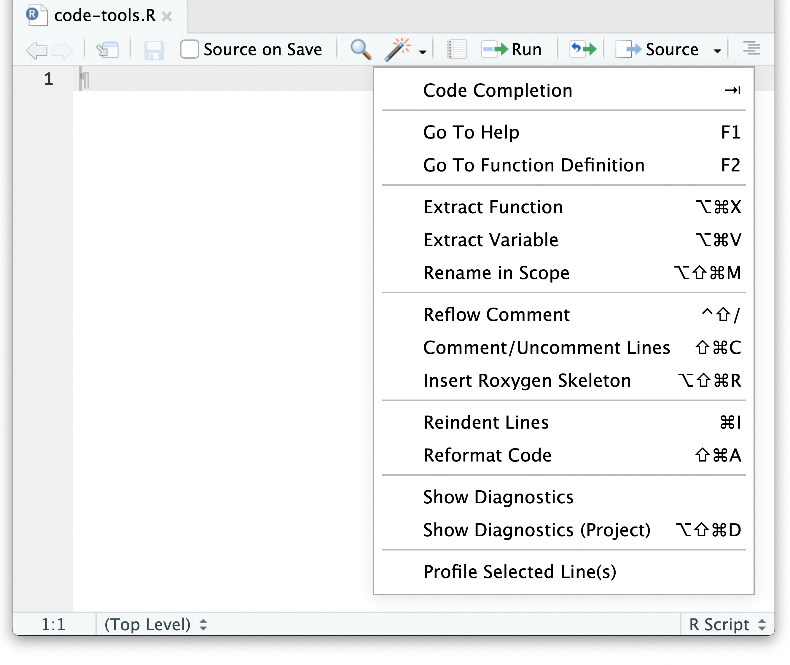RStudio User Guide Text Editor