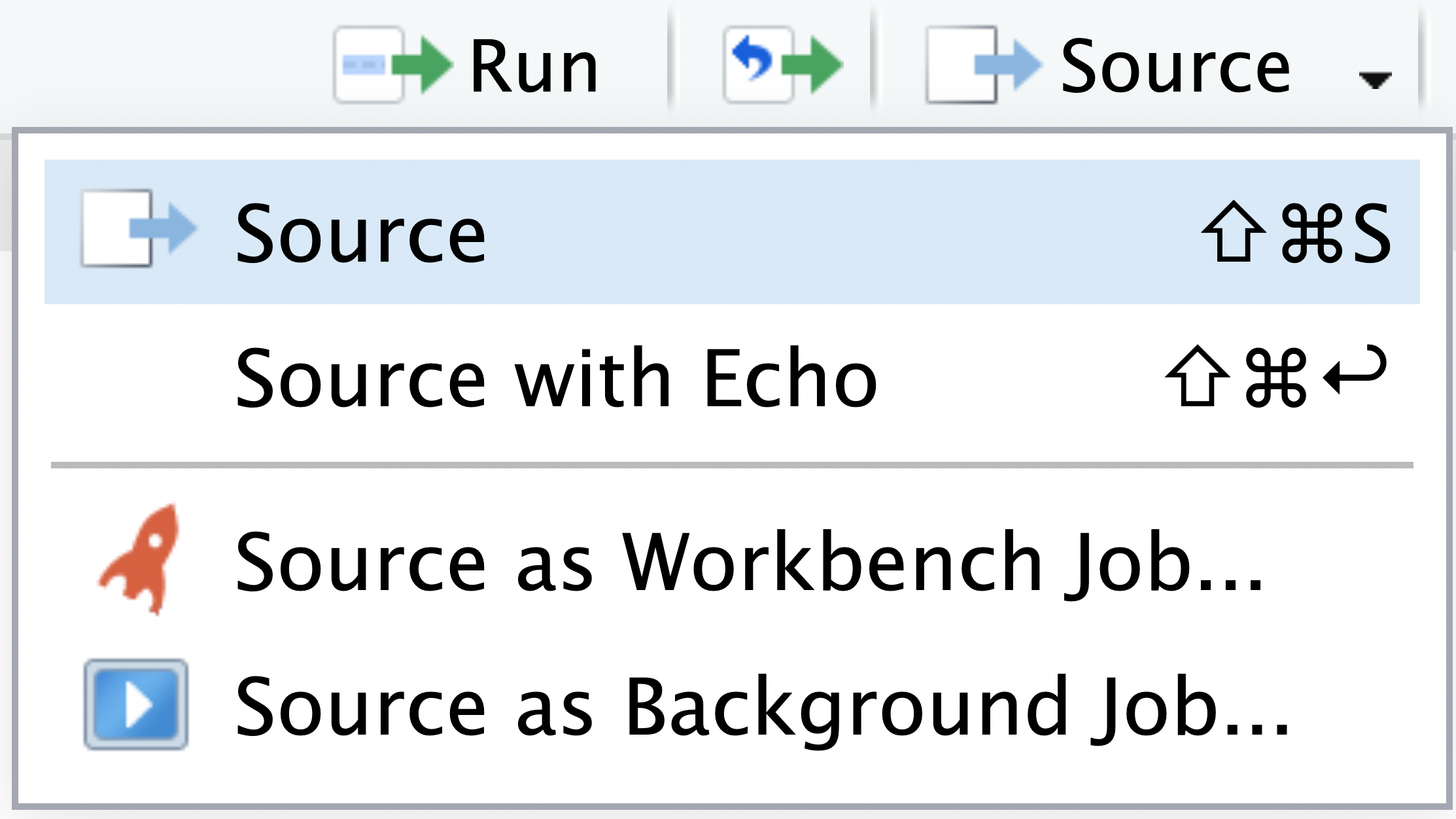 Source script as launcher job
