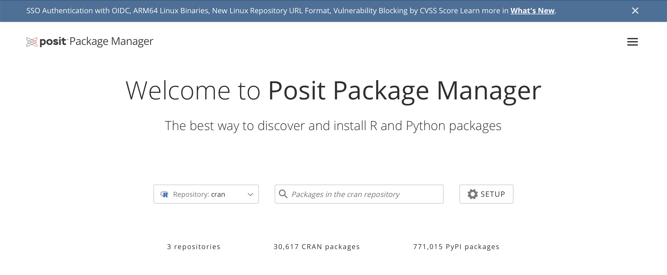 Package Manager home page